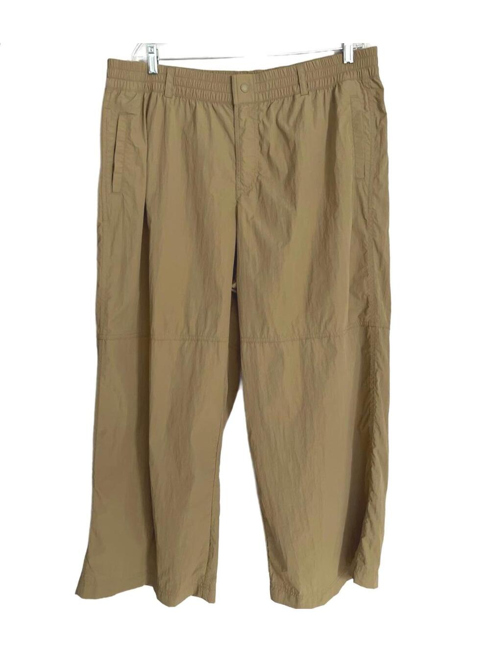 OFFLINE by Aerie Fastrack Trouser Pants Womens XL Short Tan Nylon Track Wide Leg